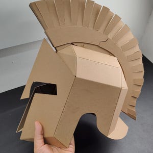 Spartan Helmet Cardboard Template | DIY Leonidas Costume and Cosplay Pattern | SVG PDF resizable image 9