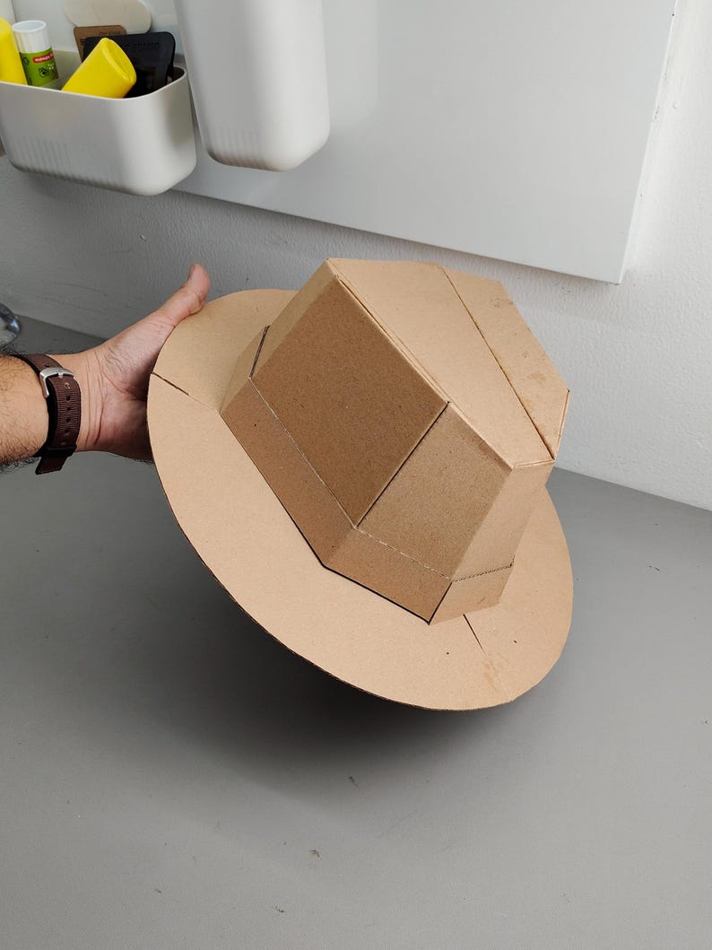 Fedora Hat Cardboard Template | DIY Costume and Themed Parties Pattern | SVG PDF resizable image 2