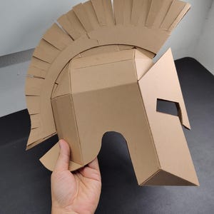 Spartan Helmet Cardboard Template | DIY Leonidas Costume and Cosplay Pattern | SVG PDF resizable image 12