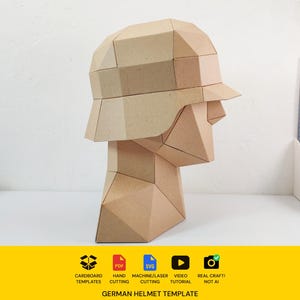 Stahlhelm German Helmet Cardboard Template | Resizable SVG PDF Blueprint for DIY Costume and Cosplay