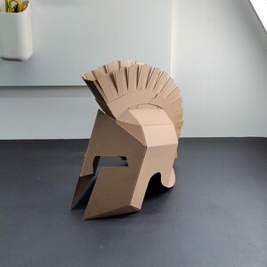 Spartan Helmet Cardboard Template | DIY Leonidas Costume and Cosplay Pattern | SVG PDF resizable image 7