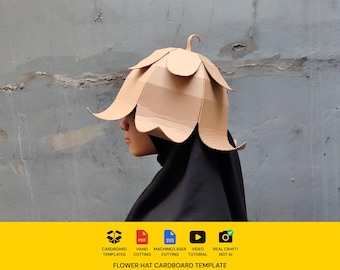 Fairy flower hat Cardboard Template | DIY Costume and Festivals Pattern | SVG PDF