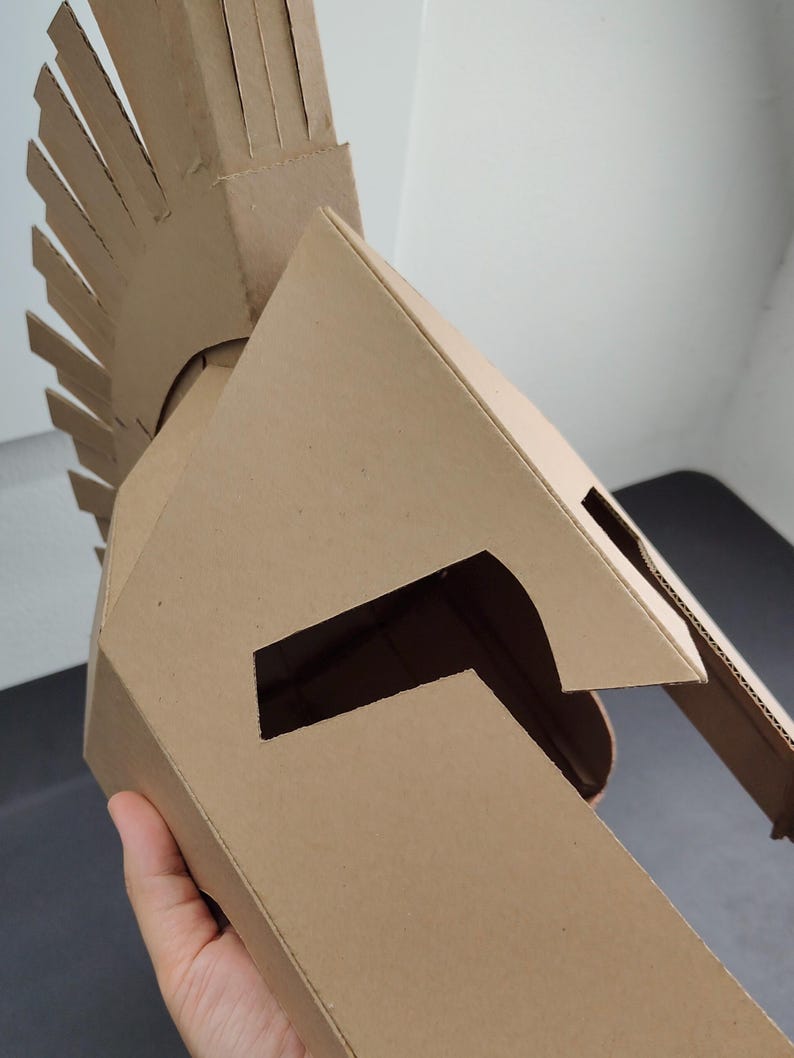 Spartan Helmet Cardboard Template | DIY Leonidas Costume and Cosplay Pattern | SVG PDF resizable image 10