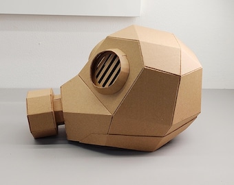DIY Cardboard Gas Mask WW2 Template: Printable Pattern (PDF)
