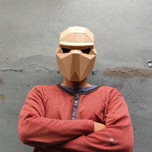 Cardboard skull mask front view