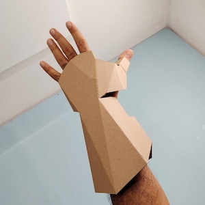 Knight Gauntlet Cardboard Template | DIY Armor and Cosplay Pattern | SVG PDF image 2