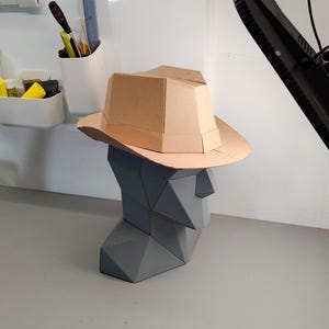 Fedora Hat Cardboard Template | DIY Costume and Themed Parties Pattern | SVG PDF resizable image 7