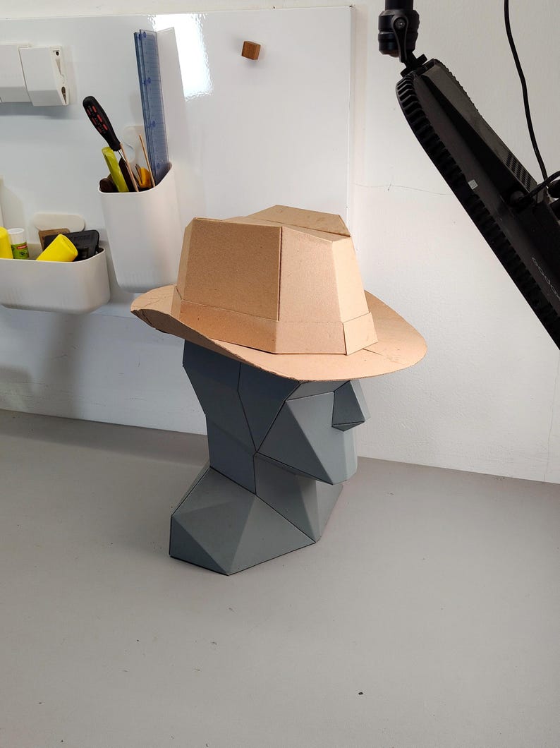 Fedora Hat Cardboard Template | DIY Costume and Themed Parties Pattern | SVG PDF resizable image 7