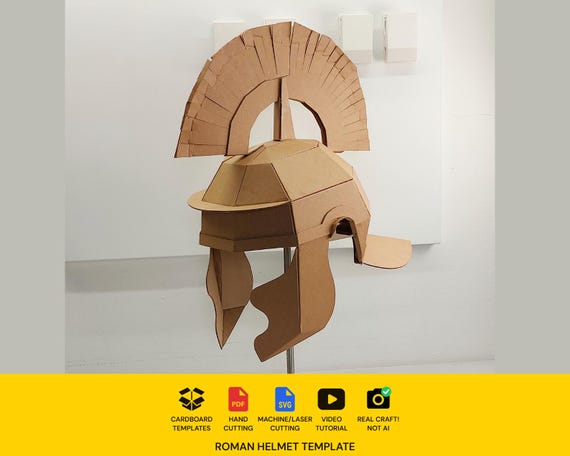 Roman Helmet (Galea) Cardboard Template | DIY Costume and Cosplay Pattern | SVG PDF