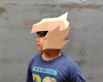 Hawk helmet armor cardboard craft template DIY plan