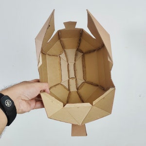 Cardboard Greek Helmet Base Template. DIY Printable Pattern for creating Ancient Greek or Spartan Helmet from corrugated cardboard image 8