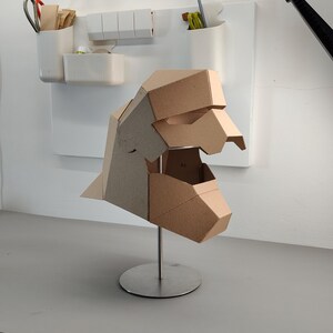 Knight Helmet with articulated face Cardboard Template | DIY Costume and Cosplay Pattern | SVG PDF image 6