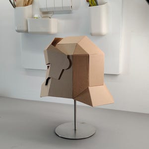 Knight Helmet with articulated face Cardboard Template | DIY Costume and Cosplay Pattern | SVG PDF image 9