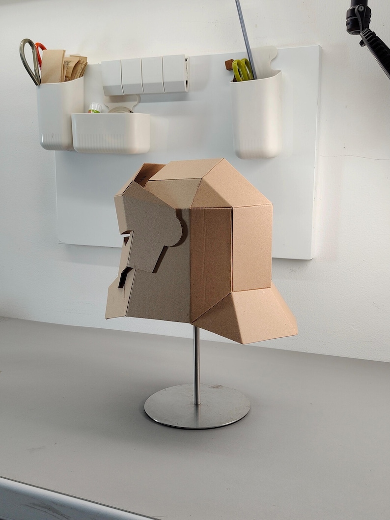 Knight Helmet with articulated face Cardboard Template | DIY Costume and Cosplay Pattern | SVG PDF image 9