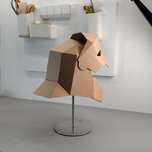 Knight Helmet with articulated face Cardboard Template | DIY Costume and Cosplay Pattern | SVG PDF image 11