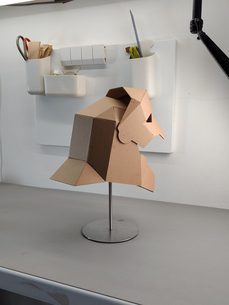 Knight Helmet with articulated face Cardboard Template | DIY Costume and Cosplay Pattern | SVG PDF image 11