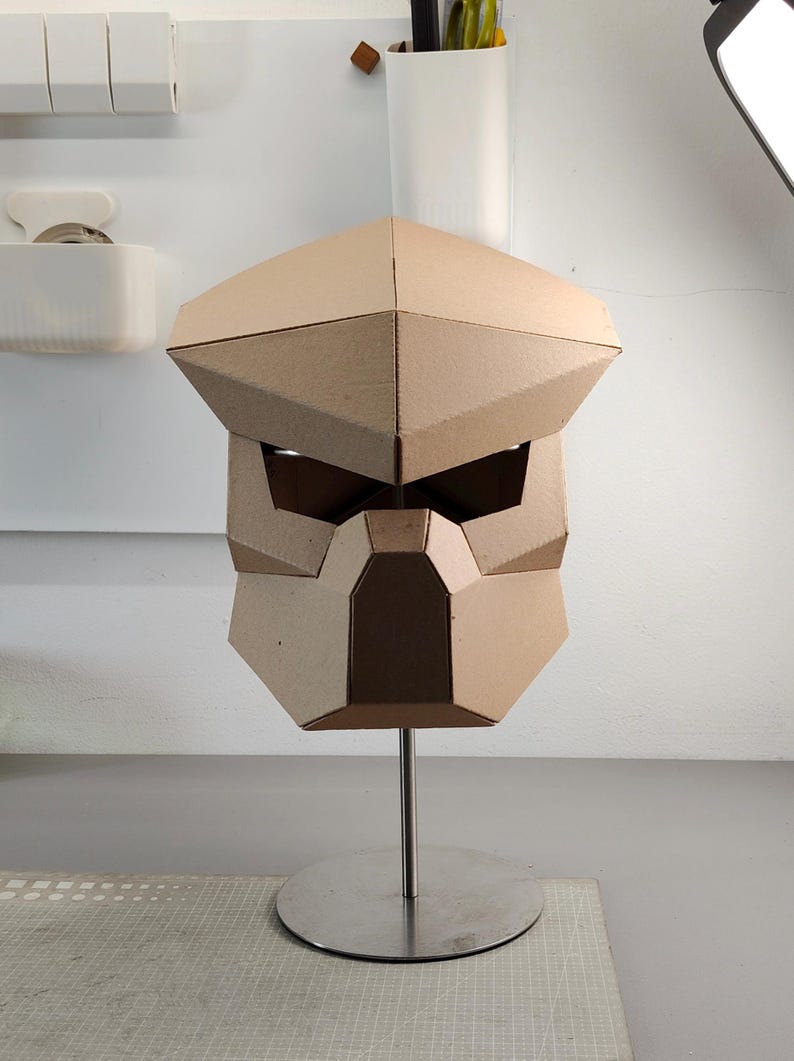 Alien hunter helmet Cardboard Template | DIY Costume and Cosplay Pattern | SVG PDF image 14