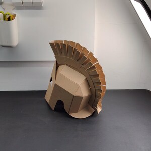 Spartan Helmet Cardboard Template | DIY Leonidas Costume and Cosplay Pattern | SVG PDF resizable image 8