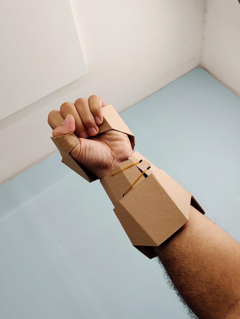 Knight Gauntlet Cardboard Template | DIY Armor and Cosplay Pattern | SVG PDF image 3