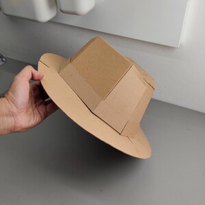 Fedora Hat Cardboard Template | DIY Costume and Themed Parties Pattern | SVG PDF resizable image 10