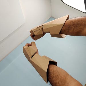 Knight Gauntlet Cardboard Template | DIY Armor and Cosplay Pattern | SVG PDF image 9