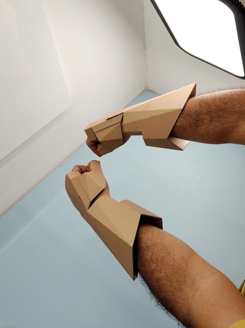 Knight Gauntlet Cardboard Template | DIY Armor and Cosplay Pattern | SVG PDF image 9