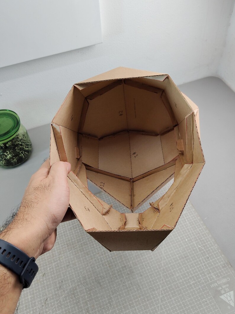 Alien hunter helmet Cardboard Template | DIY Costume and Cosplay Pattern | SVG PDF image 5