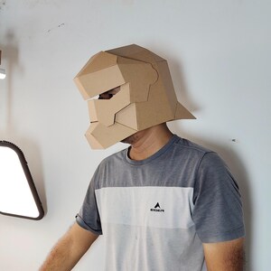 Knight Helmet with articulated face Cardboard Template | DIY Costume and Cosplay Pattern | SVG PDF image 2