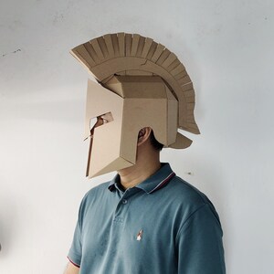 Spartan Helmet Cardboard Template | DIY Leonidas Costume and Cosplay Pattern | SVG PDF resizable image 13