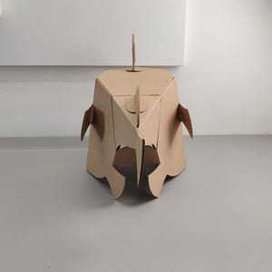 Cardboard Angler Fish Full Head Mask Rear view