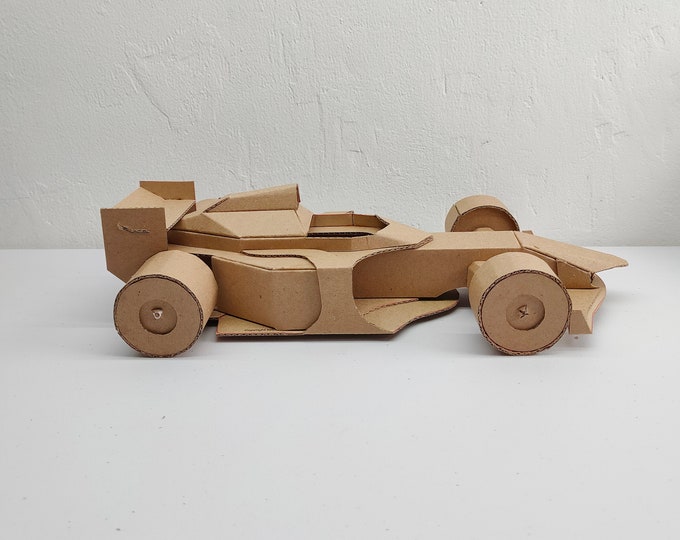 Cardboard F1 car mark 2 Template. DIY Printable Pattern for creating F1 car mark 2 from corrugated cardboard
