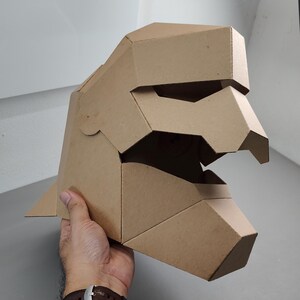 Knight Helmet with articulated face Cardboard Template | DIY Costume and Cosplay Pattern | SVG PDF image 17