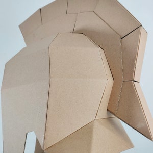 Cardboard Greek Helmet Base Template. DIY Printable Pattern for creating Ancient Greek or Spartan Helmet from corrugated cardboard image 9