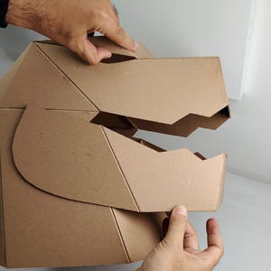 Dino, Kaiju, komodo or Dragon Base Mask Opening Mouth Detail View