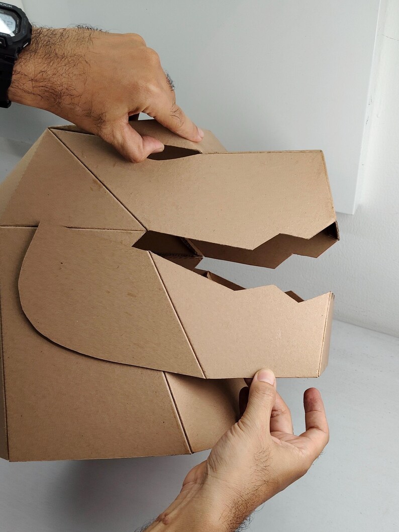 Dino, Kaiju, komodo or Dragon Base Mask Opening Mouth Detail View