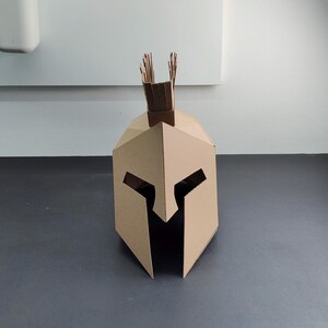 Spartan Helmet Cardboard Template | DIY Leonidas Costume and Cosplay Pattern | SVG PDF resizable image 6
