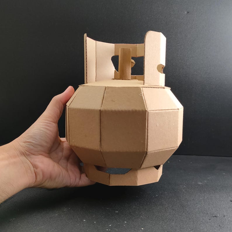 Propane Tank Gift Box Cardboard Template | Resizable SVG PDF Blueprint for DIY props image 2