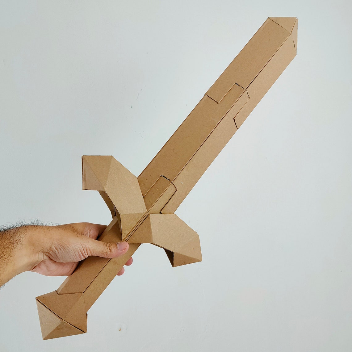 Cardboard Knight Sword Inspired by Minecraft Template DIY Printable