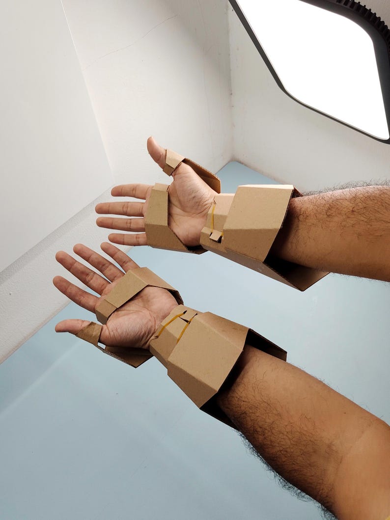 Knight Gauntlet Cardboard Template | DIY Armor and Cosplay Pattern | SVG PDF image 10