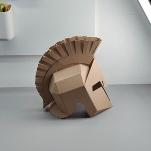 Spartan Helmet Cardboard Template | DIY Leonidas Costume and Cosplay Pattern | SVG PDF resizable image 4
