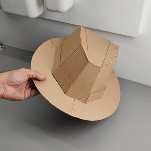 Fedora Hat Cardboard Template | DIY Costume and Themed Parties Pattern | SVG PDF resizable image 3