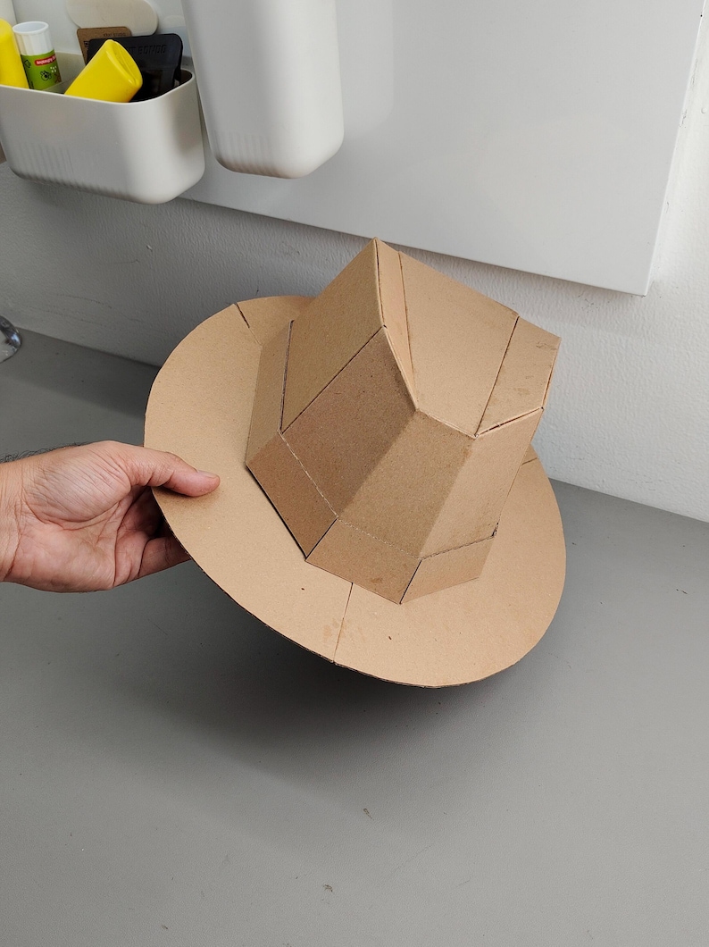 Fedora Hat Cardboard Template | DIY Costume and Themed Parties Pattern | SVG PDF resizable image 3