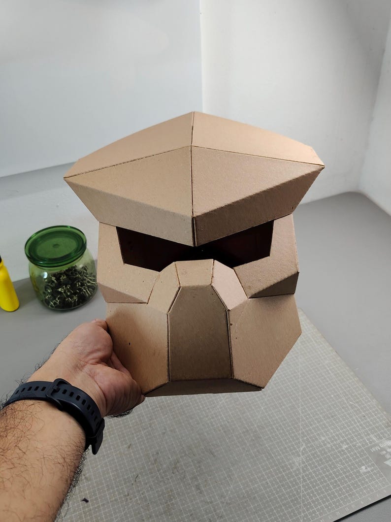 Alien hunter helmet Cardboard Template | DIY Costume and Cosplay Pattern | SVG PDF image 2