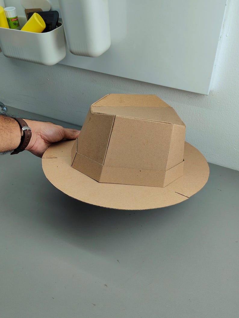 Fedora Hat Cardboard Template | DIY Costume and Themed Parties Pattern | SVG PDF resizable image 8