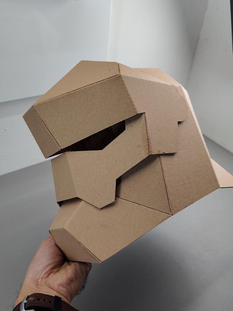 Knight Helmet with articulated face Cardboard Template | DIY Costume and Cosplay Pattern | SVG PDF image 15