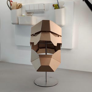 Knight Helmet with articulated face Cardboard Template | DIY Costume and Cosplay Pattern | SVG PDF image 8