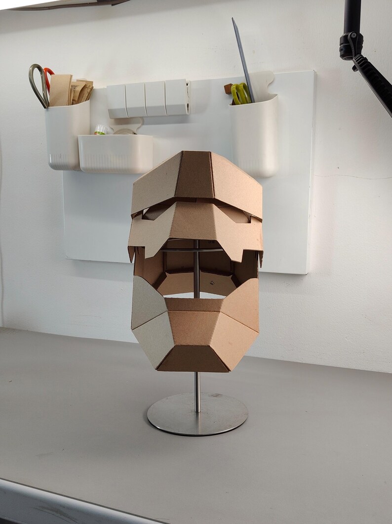 Knight Helmet with articulated face Cardboard Template | DIY Costume and Cosplay Pattern | SVG PDF image 8