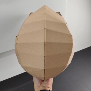 Superhero helmet or villain helmet cardboard craft template  top view