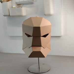 Knight Helmet with articulated face Cardboard Template | DIY Costume and Cosplay Pattern | SVG PDF image 7