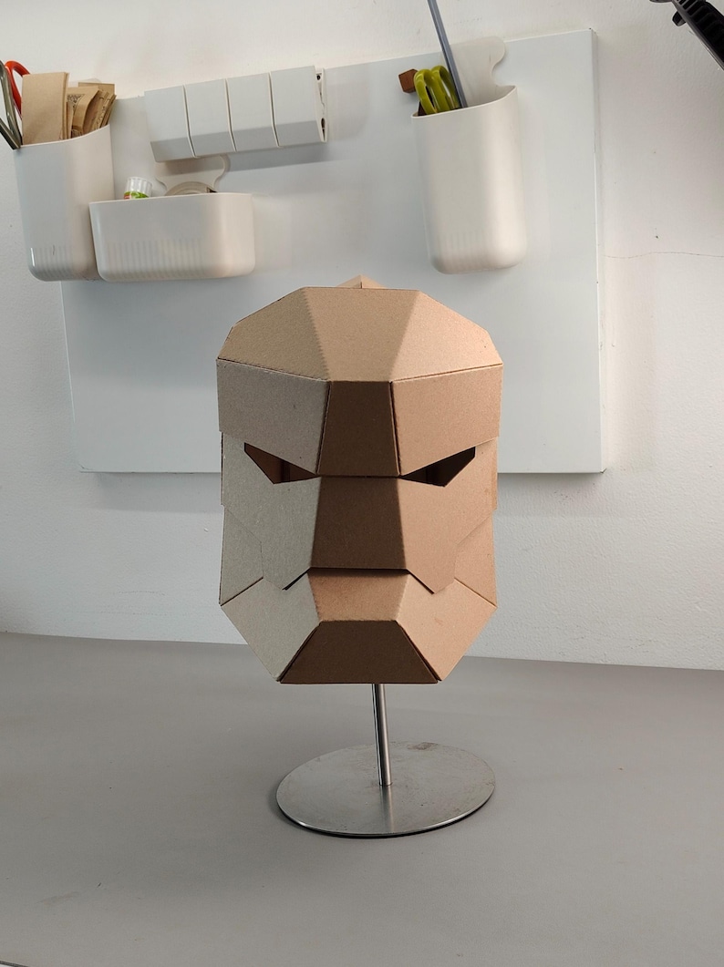 Knight Helmet with articulated face Cardboard Template | DIY Costume and Cosplay Pattern | SVG PDF image 7